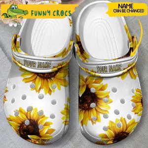 Personalized Sunflower Gifts Crocs