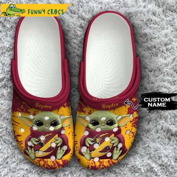 Personalized Arizona Cardinals Nfl Baby Yoda Crocs