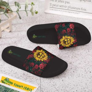 Red Roses Clan Wu Tang Crocs Classic Slides