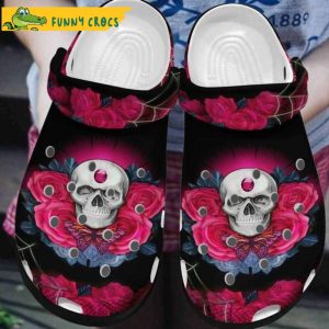 Roses Skullcap Butterfly Bone Crocs