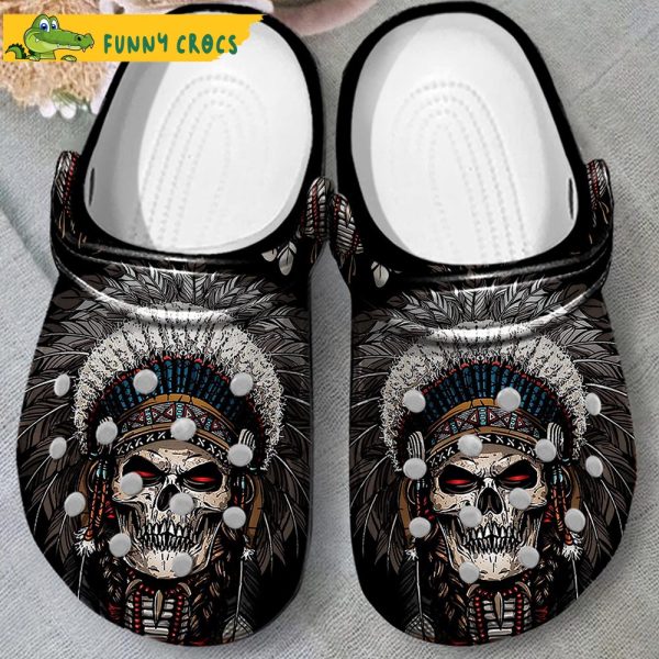 Skull Native American Crocs