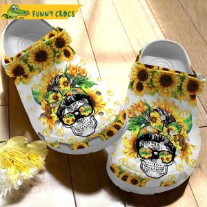 Sunflower Skull Crocs