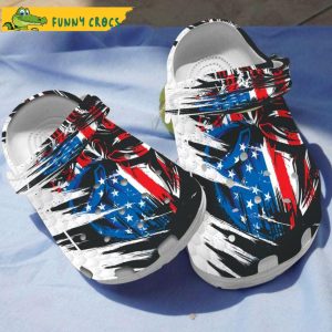 Us Camouflage Flag Skull Flag Golfing Pattern Crocs