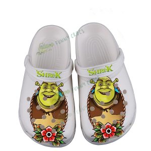 Amazing Shrek Floral Crocs Shoes