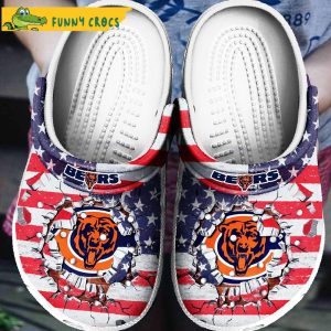 America Flag Chicago Bears Crocs