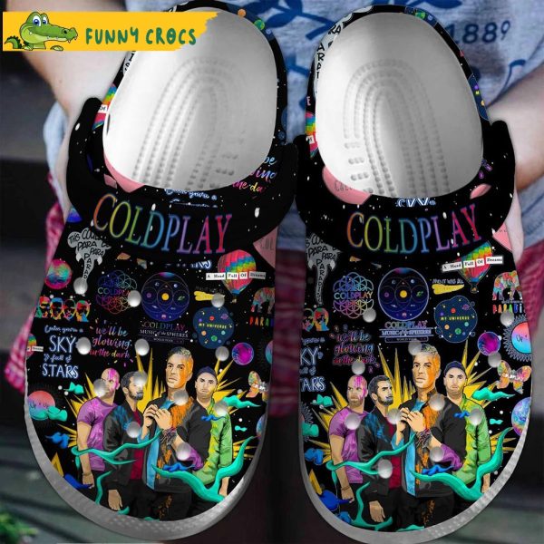 Band ColdPlay Music Black Crocs Clog Shoes