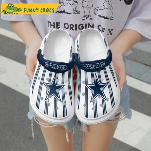 Blue Borders Dallas Cowboys Crocs Slippers