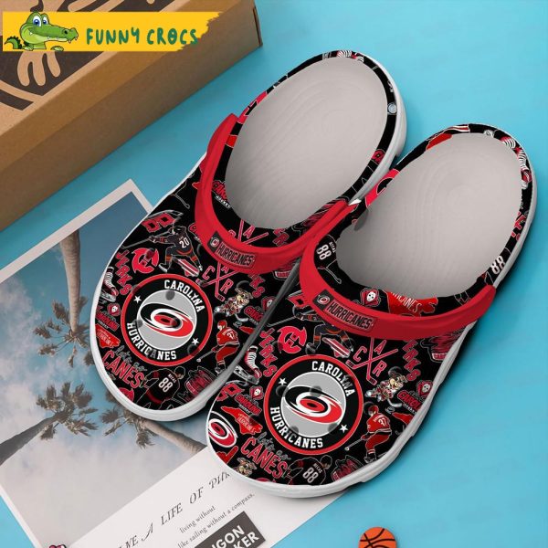 Carolina Hurricanes NHL Black Crocs Clog Shoes