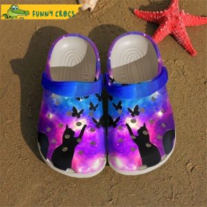 Cat Purple Butterfly Crocs Adults