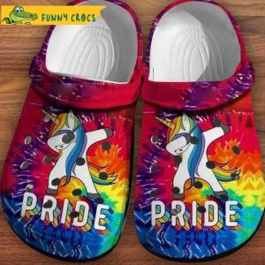 Dabbing Unicorn Tie Dye Crocs Clog Shoes