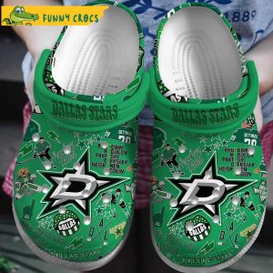 Dallas Stars NHL Crocs Slippers 1