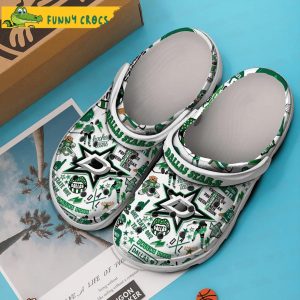 Dallas Stars White NHL Crocs Clog Shoes 3