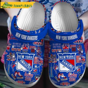 Dark Blue New York Ranges NHL Crocs Slipper 1