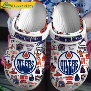 Edmonton Oilers NHL White Crocs Clog Shoes 1