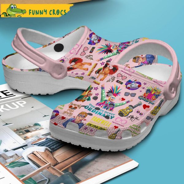 Elton Jonh Music Pink Crocs Clog Shoes