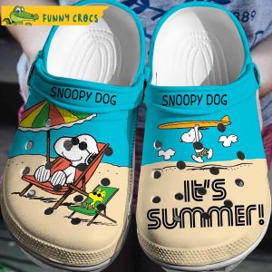 Enjoy Summer Time Snoopy Dog Peanuts Crocs Clog Shoes