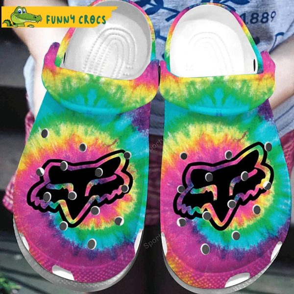 Fox Racing Tie Dye Crocs Clog Shoes