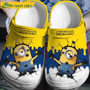 Funny Broken Wall Stuart Minion Crocs Slippers