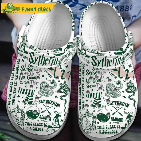 Funny Pattern Slytherin Harry Potter Crocs