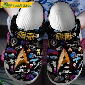 Gold Star Strek Funny Crocs