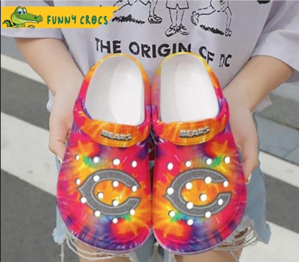 Hippie Tie Dye Chicago Bears Crocs