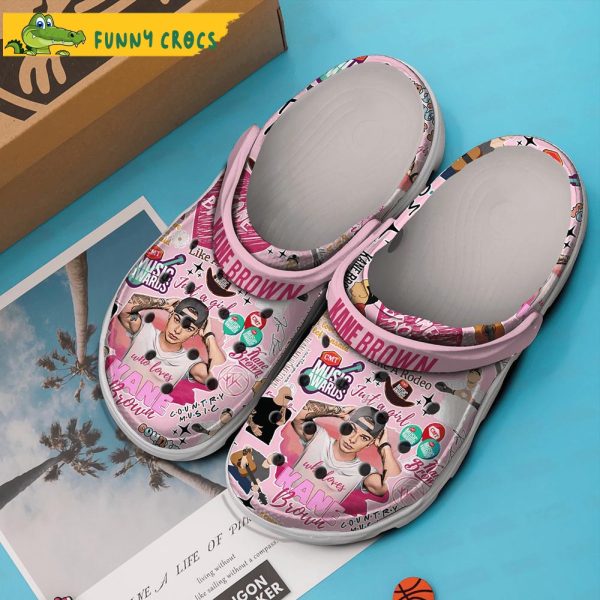 Kane Brown Music White Crocs Clog Shoes