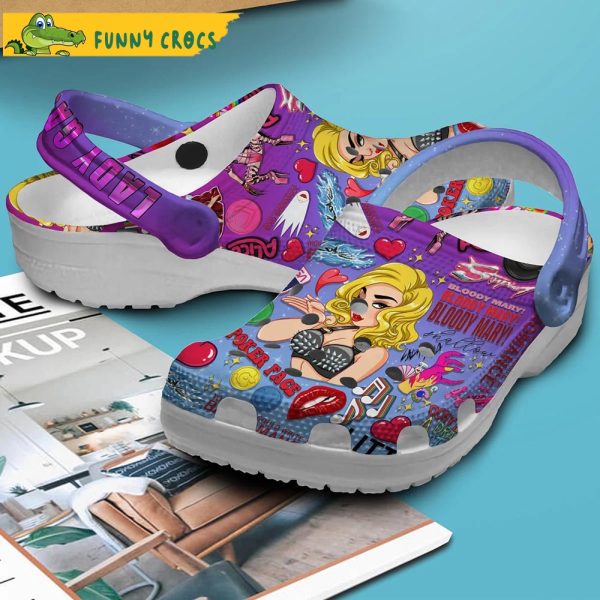 Singer Lady GaGa Music Crocs Clog Shoes