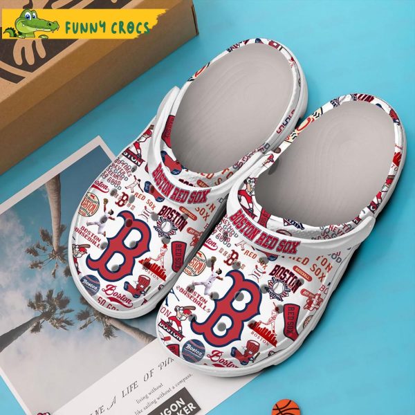 Logo Boston Red Sox MLB Crocs Clog Shoes