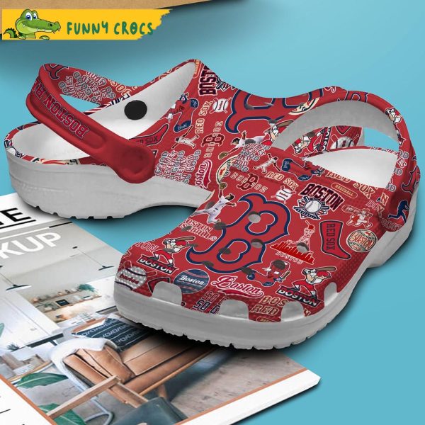 Logo Boston Red Sox MLB Red Crocs Clog Shoes