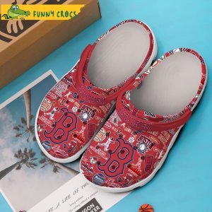 Logo Boston Red Sox MLB Red Crocs Clog Shoes 3