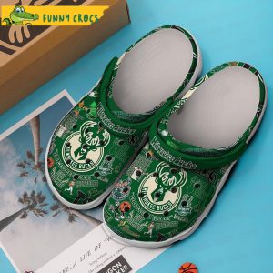 Milwaukee Bucks NBA Green Crocs Clog Shoes