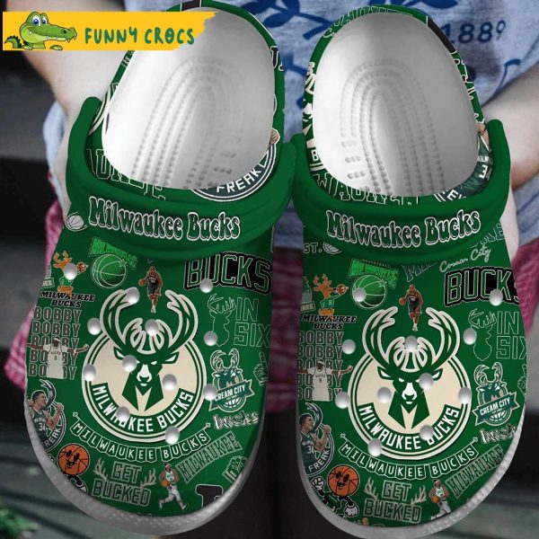 Milwaukee Bucks NBA Green Crocs Clog Shoes