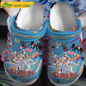 New Backstreet Boys Music Blue Crocs Clog Shoes 1