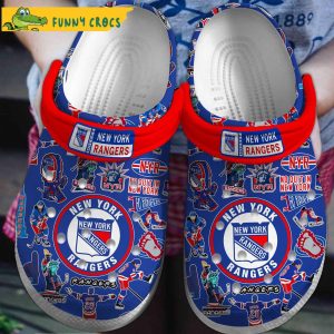 New York Rangers NHL Crocs Clog Shoes