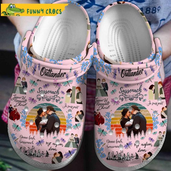 Outlander Movie Pink Crocs Clogs