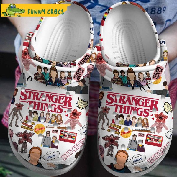 Friends White Strangers Things Crocs Slippers