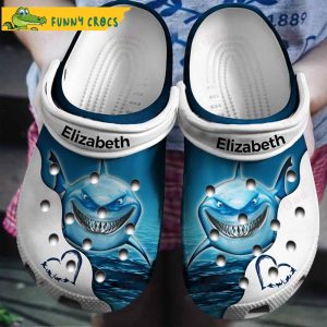 Personalized Shark Heart Crocs