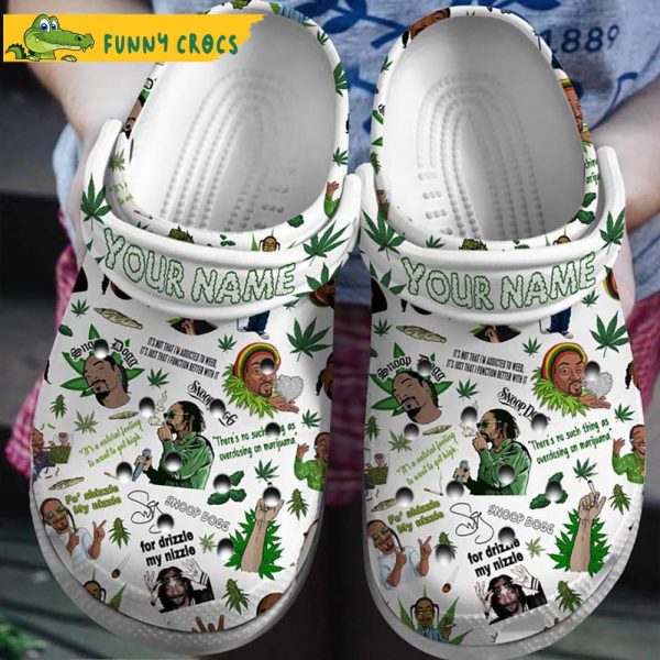 Personalized Snoop Dogg Marijuana Cannabis Weed Crocs