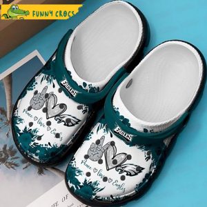 Philadelphia Eagles Peace Love Gifts NFL Crocs Clogs