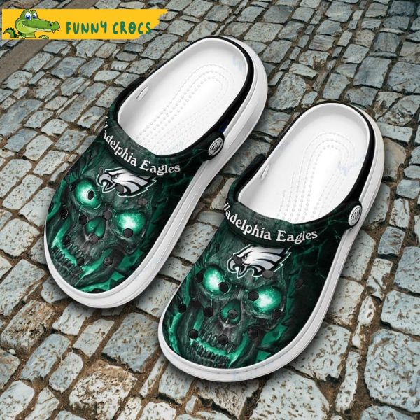 Philadelphia Eagles Skull Funny Crocs