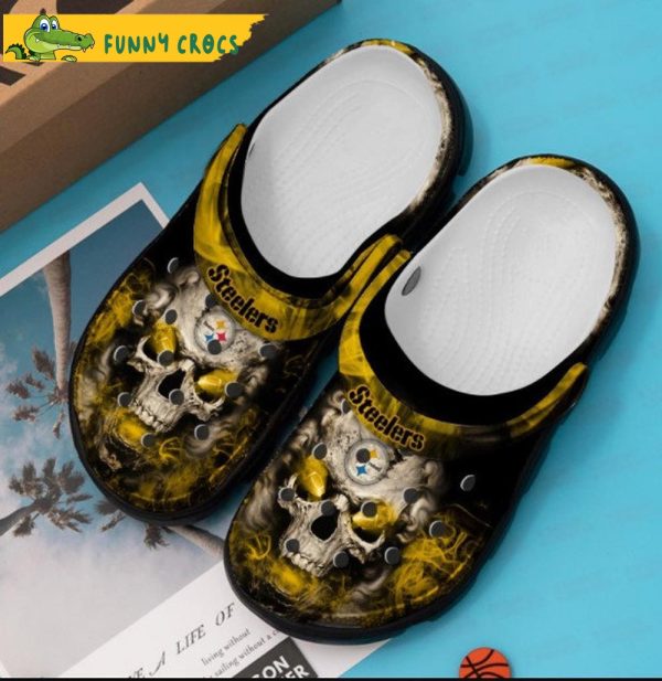 Pittsburgh Steelers Skull Crocs