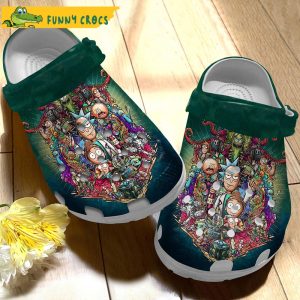 Rick And Morty Pattern Crocs Slippers