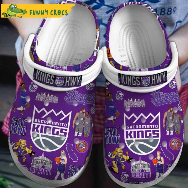 Sacramento Kings NBA Purple Crocs Clog Shoes