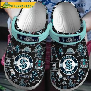 Seattle Kraken NHL Crocs Slippers 1