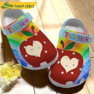 Teacher Apple Tie Dye Crocs Crocband