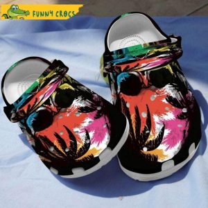 Tie Dye Colors Skull Crocs Clog Shoes