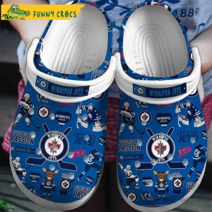 Winnipeg Jets NHL Dark Blue Crocs Clog Shoes