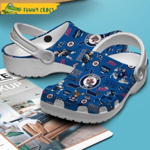 Winnipeg Jets NHL Dark Blue Crocs Clog Shoes