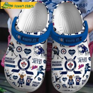 Winnipeg Jets NHL White Crocs Clog Shoes 1