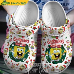 Spongebob Christmas White Crocs